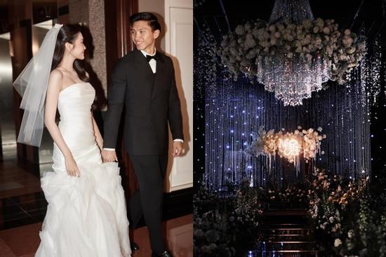 Không gian tiệc cưới như 'vườn địa đàng' của Doãn Hải My và Đoàn Văn Hậu