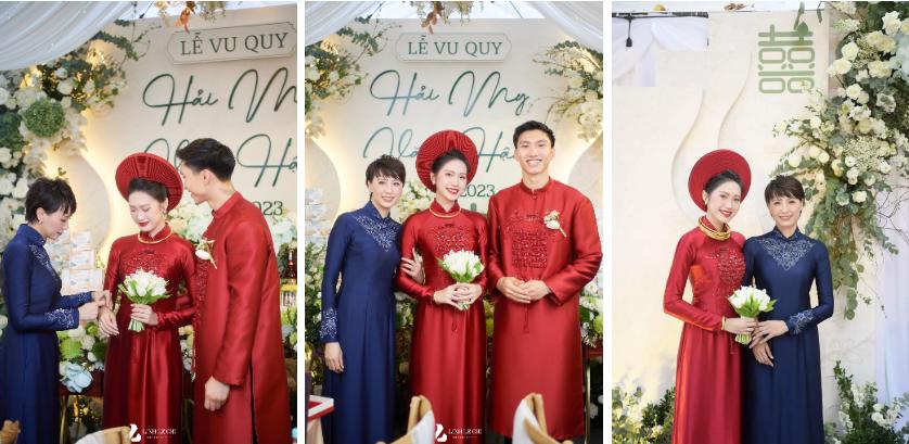 Mẹ vợ Đoàn Văn Hậu 3 lần xuất hiện ở đám cưới đều gây bão khi diện áo dài-3
