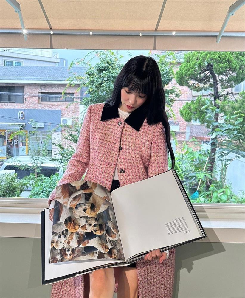 Tham khảo Tiffany Young cách diện áo khoác vải tweed đẹp suốt mùa lễ hội-5