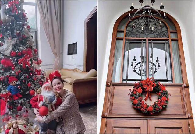 Bảo Thy chiếm spotlight với hang đá, Phạm Hương lại ghi dấu ấn với 6 cây thông lớn khi trang trí nhà đón Noel-2