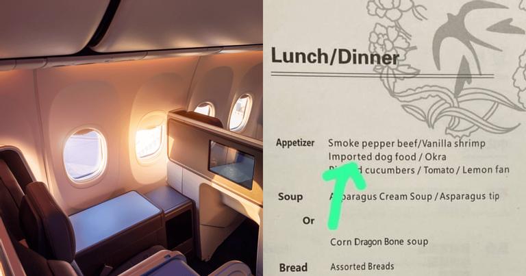 Thức ăn chó bất ngờ được phục vụ ở khoang hạng C, hãng bay giải thích lý do-1