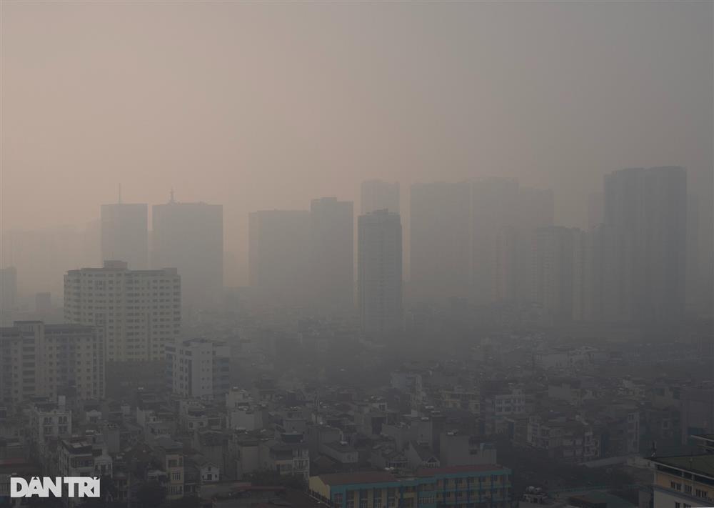 Bầu trời Hà Nội mù mịt, chất lượng không khí ở mức báo động-1
