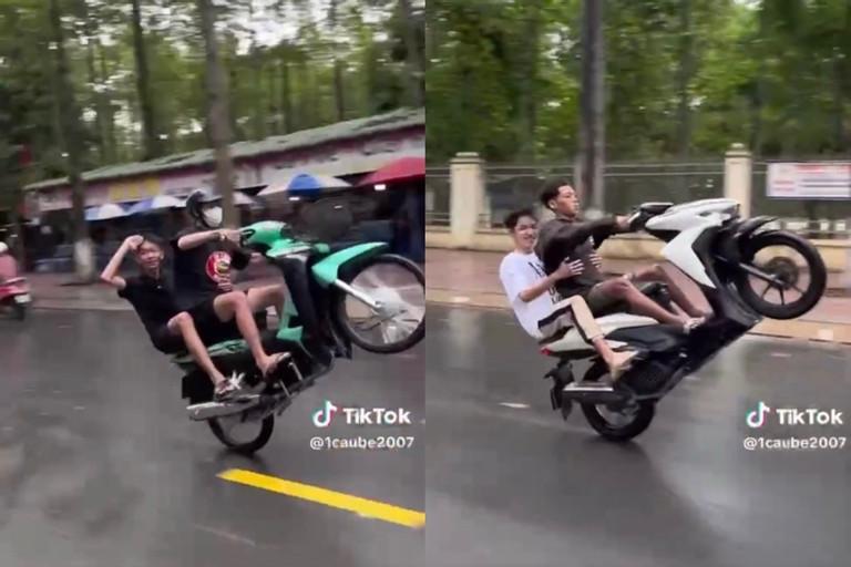 Khởi tố nhóm thanh niên bốc đầu xe máy, quay video đăng lên mạng xã hội-2