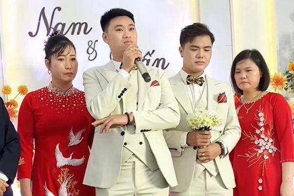 Ông bố bỉm sữa bế 2 con quẩy cực sung tại đám cưới, thân phận thật khiến dân mạng trầm trồ-3