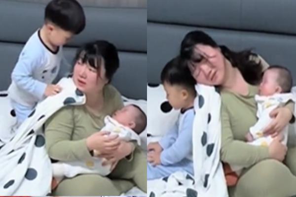 Nghẹn ngào khoảnh khắc mẹ chịu ướt đèo con trên chiếc xe đạp cũ-1