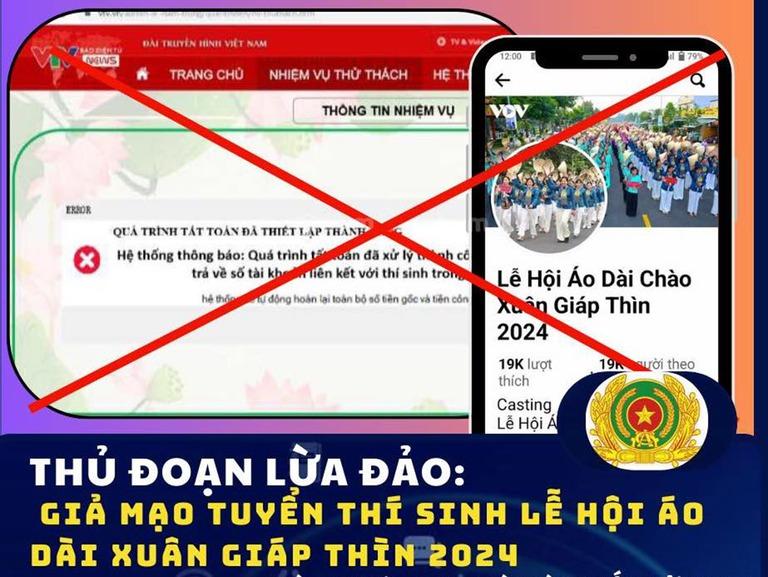 Cảnh giác chiêu lừa đảo chị em phụ nữ dự tuyển thí sinh áo dài-1