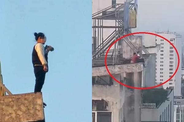 Thiếu tá công an kể lại phút thót tim giải cứu cô gái cầm dao lên nóc chung cư 25 tầng tự tử-4