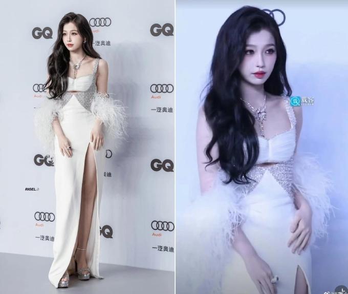 Ngu Thư Hân bị chê tơi tả trong đêm GQ 2023, outfit cực đẹp nhưng lớp makeup như cả kí phấn-2