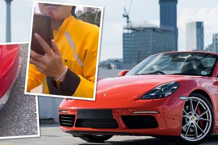 Shipper tái mặt khi đâm xước ô tô sang, cách hành xử của nữ chủ xe gây sốt mạng-1