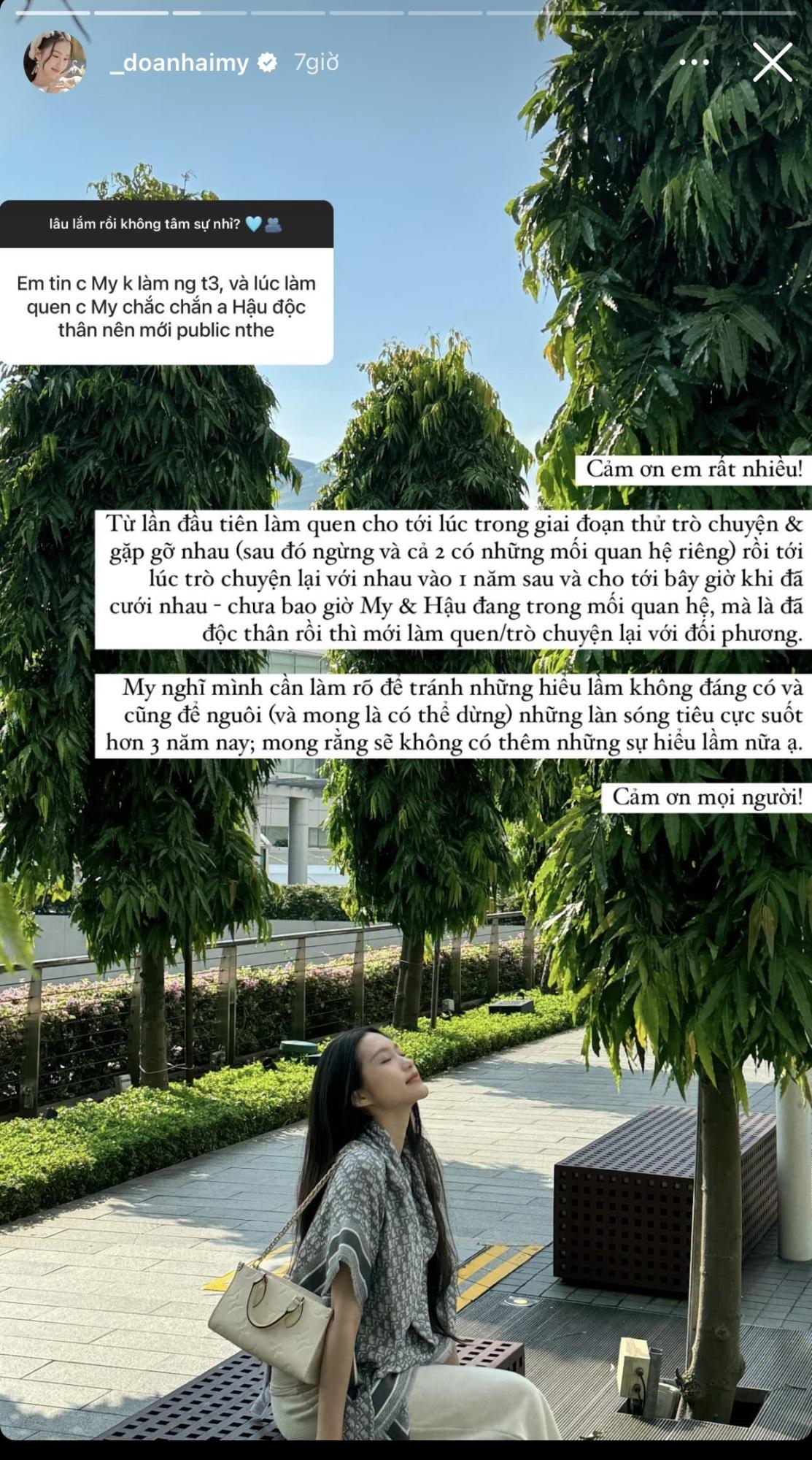 Động thái Doãn Hải My trước tin đồn làm người thứ ba, xen ngang vào mối quan hệ Văn Hậu và bạn gái cũ-1