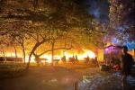 Thanh Hóa: Cháy nhà để xe Đại học Hồng Đức, hàng trăm xe bị thiêu rụi