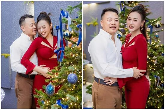Phương Oanh tung bộ ảnh 'mùi mẫn' đón Noel bên ông xã Shark Bình