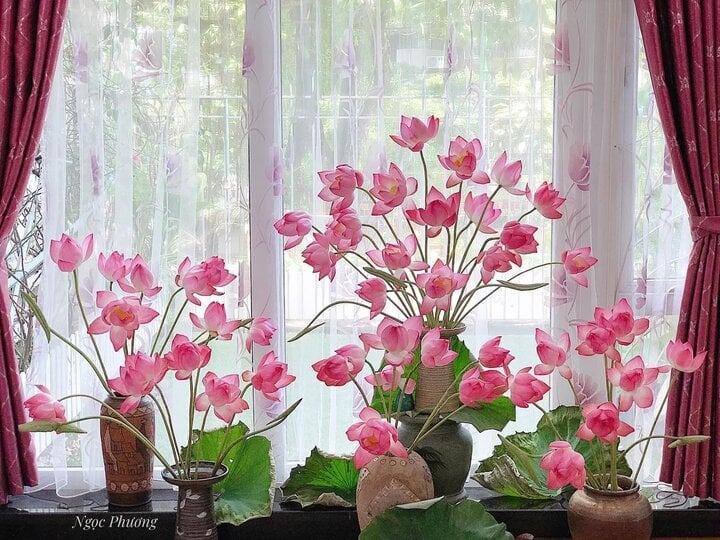 Cô giáo Hà Nội làm bản đồ Việt Nam bằng cúc họa mi gây sốt mạng-16