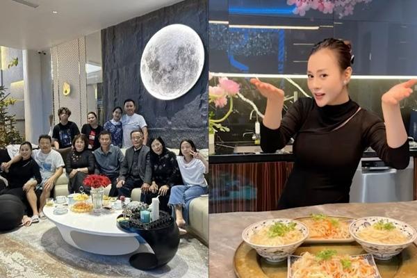 Hết ốm nghén, Phương Oanh phục vụ chồng tận răng: Khệ nệ làm salad suốt 4 tiếng chiêu đãi Shark Bình-6