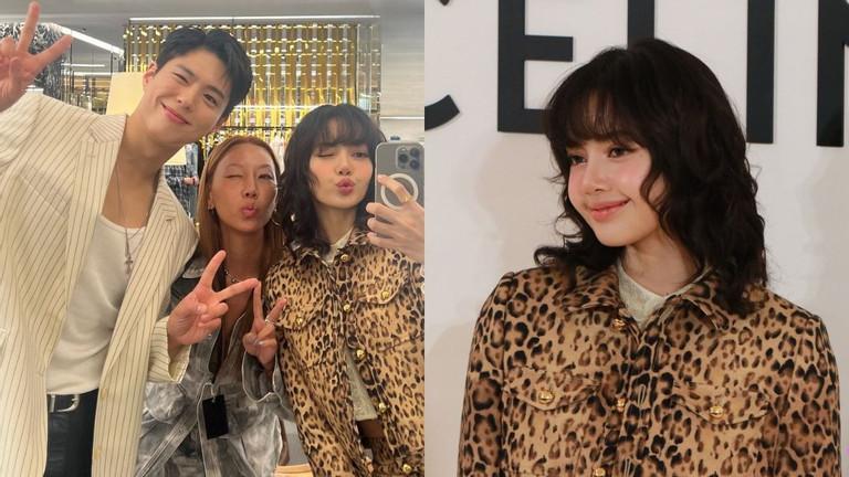 Lisa mái tóc xoăn lạ lẫm, gây sốt khi chụp cùng diễn viên Park Bo Gum-3