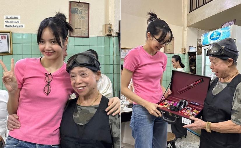 Lisa mái tóc xoăn lạ lẫm, gây sốt khi chụp cùng diễn viên Park Bo Gum-4