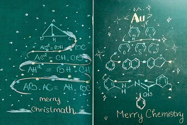 Độc đáo trend làm cây thông Noel bằng công thức Toán, Lý, Hóa của giới trẻ-1