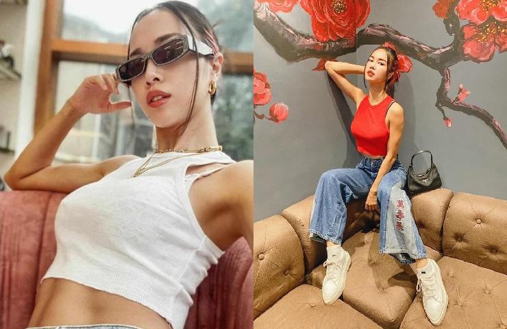 Người đẹp Việt gây tranh cãi khi cố tình khoe dây áo trong nhạy cảm-4