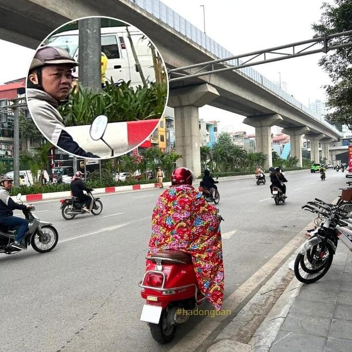 Muôn kiểu trùm chăn đi xe máy những ngày giá rét-2