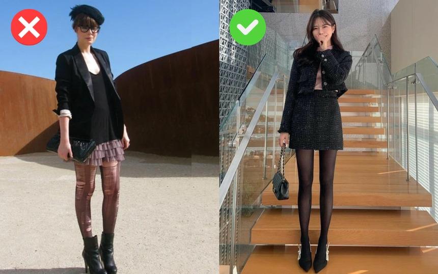 4 kiểu quần tất kém sang không nên diện với chân váy-2