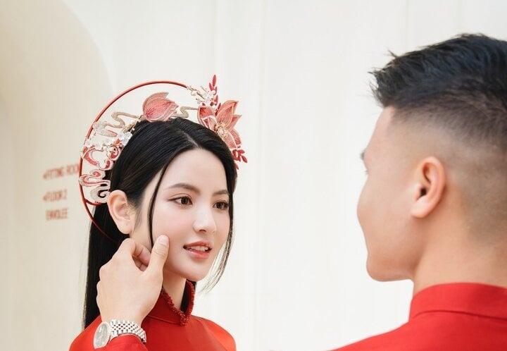 Quang Hải ngọt ngào bên Chu Thanh Huyền trong ngày thử lễ phục ăn hỏi-1