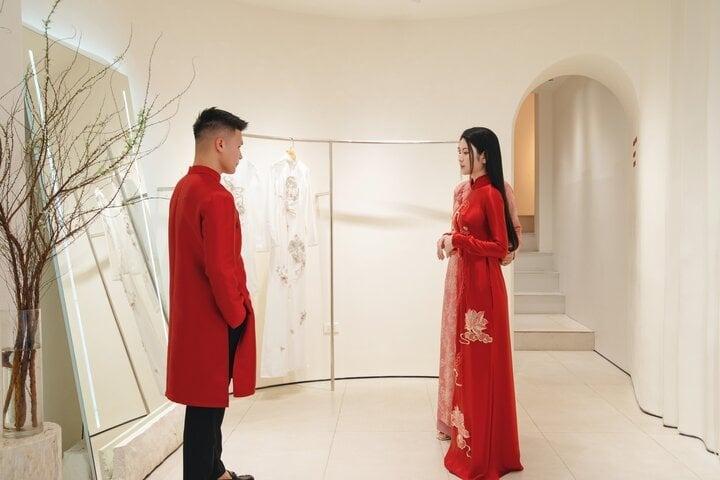 Quang Hải ngọt ngào bên Chu Thanh Huyền trong ngày thử lễ phục ăn hỏi-2