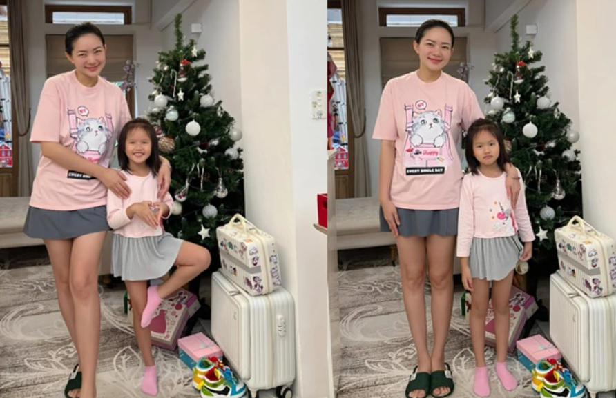 Phan Như Thảo khoe khoảnh khắc khóa môi với chồng, con gái 7 tuổi gây chú ý với chân dài miên man-2