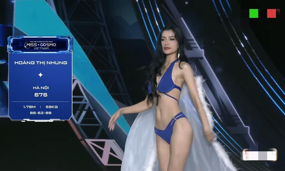 Kiều Thị Thuý Hằng ngã đập mặt xuống sàn khi thi bikini Hoa hậu Hoàn vũ VN-2