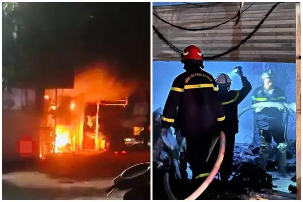 Xe giường nằm chở 30 người bốc cháy ngùn ngụt trên quốc lộ-3