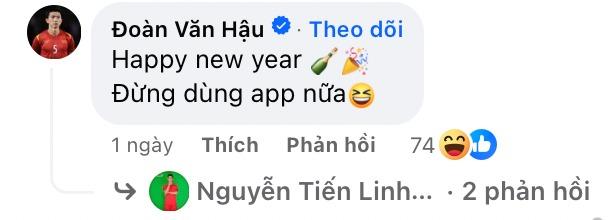 Tiến Linh đăng ảnh mừng năm mới, Quế Ngọc Hải để lại bình luận khiến dân mạng cười lăn-3