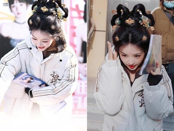 Búp bê cổ trang Điền Hi Vi đẹp xuất sắc đốn tim khán giả trong ngày khai máy-5