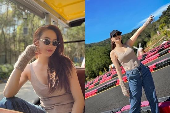 'Mẹ bỉm' Minh Hằng khoe dáng quyến rũ