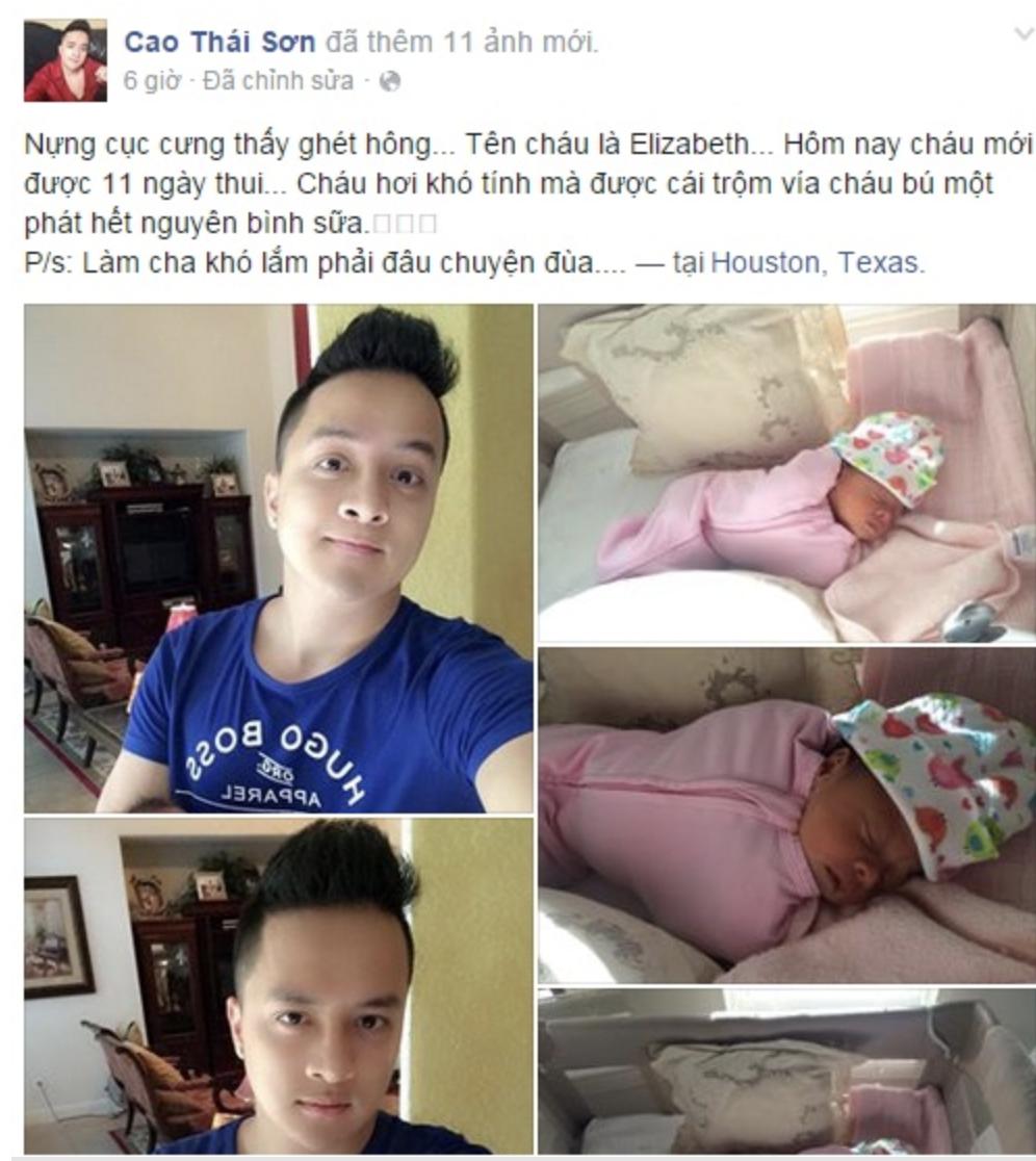 Cao Thái Sơn bất ngờ thông báo đón con trai đầu lòng ở tuổi 38, danh tính mẹ nhóc tỳ gây chú ý-1