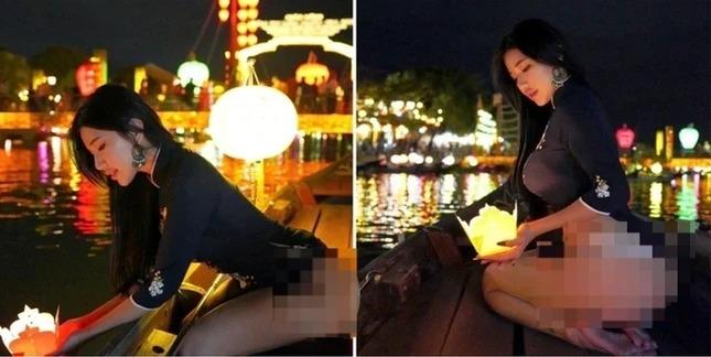 Tranh cãi du khách Hàn Quốc mặc hở bạo khi đi chùa Linh Ứng-5