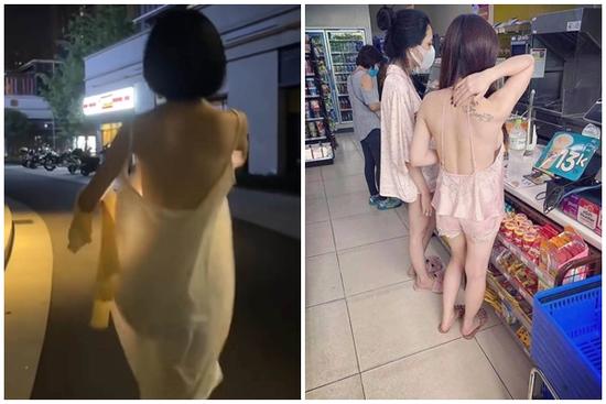 Chị em mặc đồ ngủ hở mạn sườn dạo phố dễ gặp tình huống ái ngại