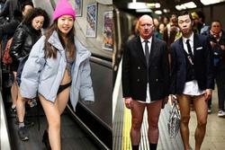'Nam thanh, nữ tú' ở Anh đồng loạt không mặc quần khi đi tàu điện ngầm
