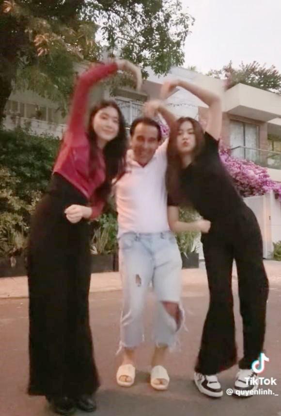 MC Quyền Linh nhảy múa cùng 2 con gái xinh như hoa hậu gây sốt mạng xã hội-2