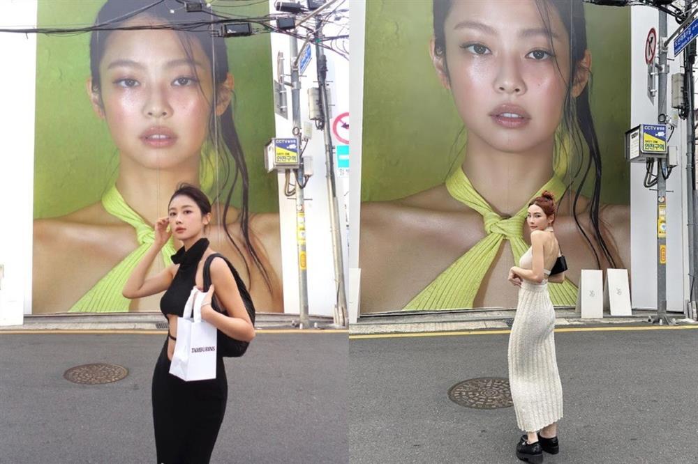 Giới trẻ xếp hàng dài, phát cuồng vì chụp với ảnh quảng cáo của Jennie-1