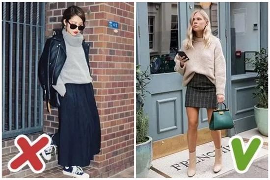 Quy tắc mặc đồ mùa thu đông cho người nhỏ nhắn