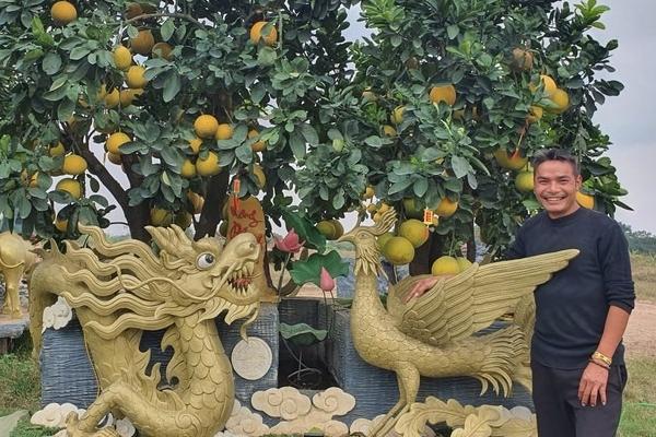 Độc đáo bưởi đỏ Tài - Lộc đón Tết Giáp Thìn 2024-13