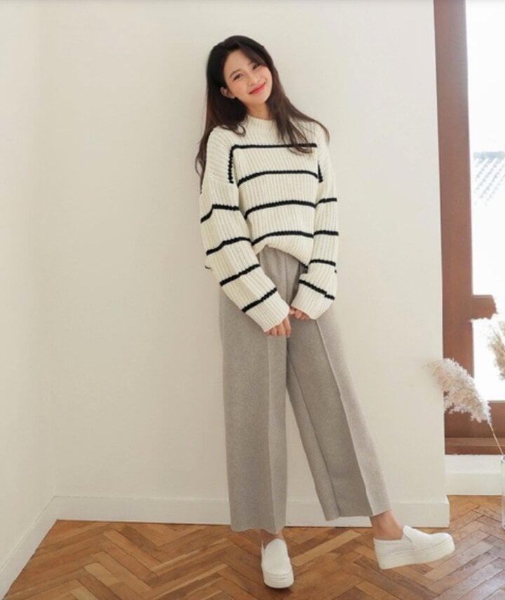 Cách phối áo len thu đông vừa thời trang vừa trẻ trung-2