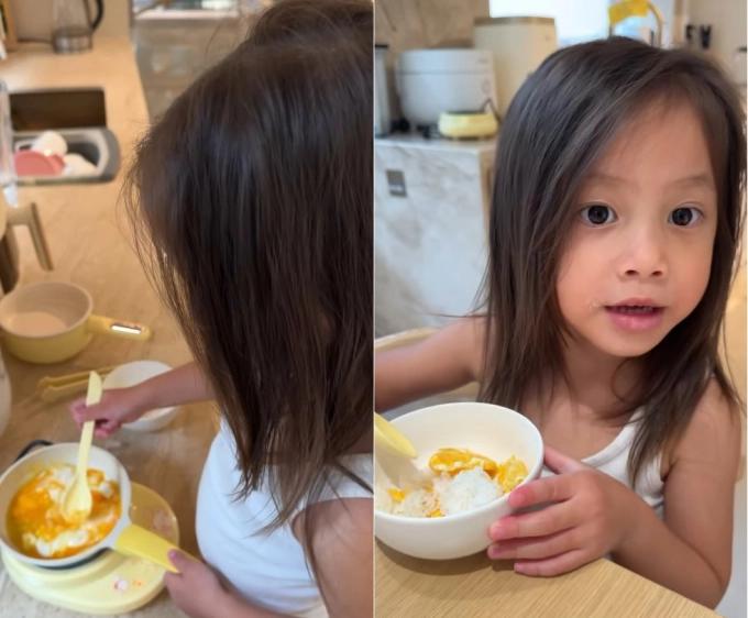 Lisa nhà Hà Hồ hơn 3 tuổi đã vào bếp nấu ăn, ai cũng ngưỡng mộ tài nuôi dạy con của bà mẹ nổi tiếng-3