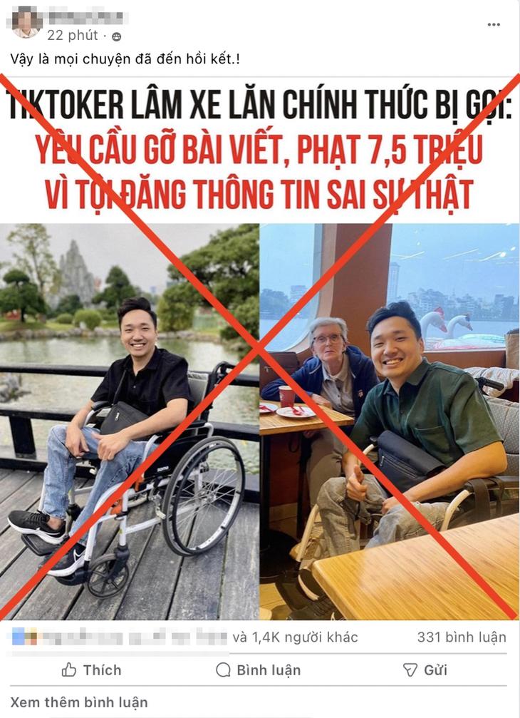 Xôn xao thông tin TikToker xe lăn bị phạt 7,5 triệu sau bài đăng tố chủ quán phở thái độ?-1