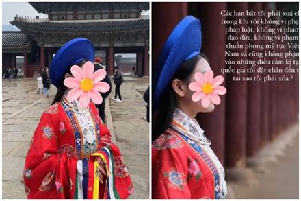 Nữ TikToker mặc Việt phục vào cung Gyeongbokgung: Phản hồi càng đẩy cao tranh cãi