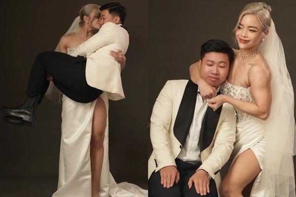 Cô dâu Hà Nội khoe cơ bắp, bế ẵm chú rể và chuyện tình phòng gym gây sốt-2