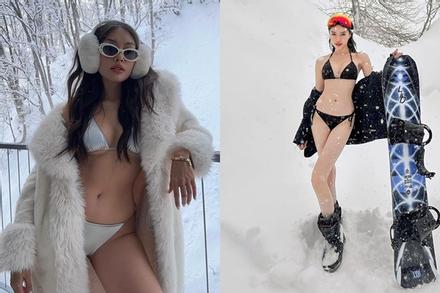 Thảo Nhi Lê và loạt mỹ nhân Việt diện bikini giữa trời tuyết gây tranh cãi