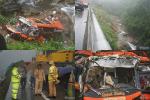 Cận cảnh hiện trường vụ xe khách lao xuống vực ở cao tốc La Sơn – Túy Loan