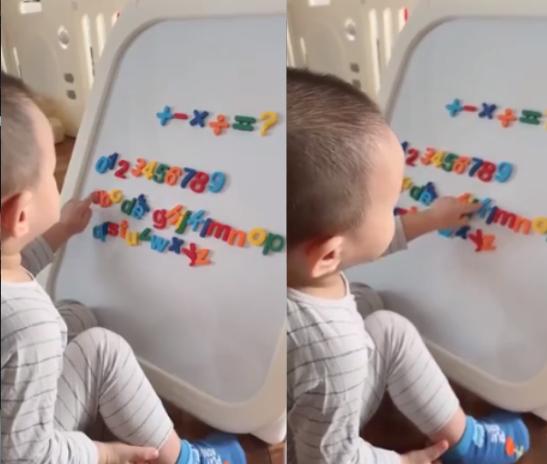 Bảo Thy khoe con trai 2 tuổi đọc bảng chữ cái tiếng Anh vanh vách, choáng ngợp học phí khủng của nhóc tỳ-1