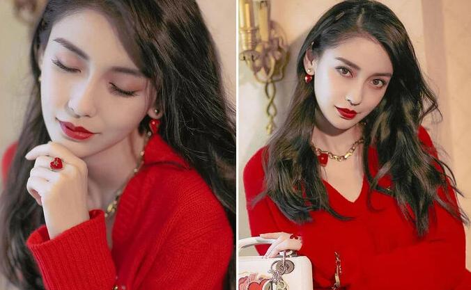 Học Angelababy cách tô son đỏ sang chảnh, khí chất cho mùa lễ hội-1