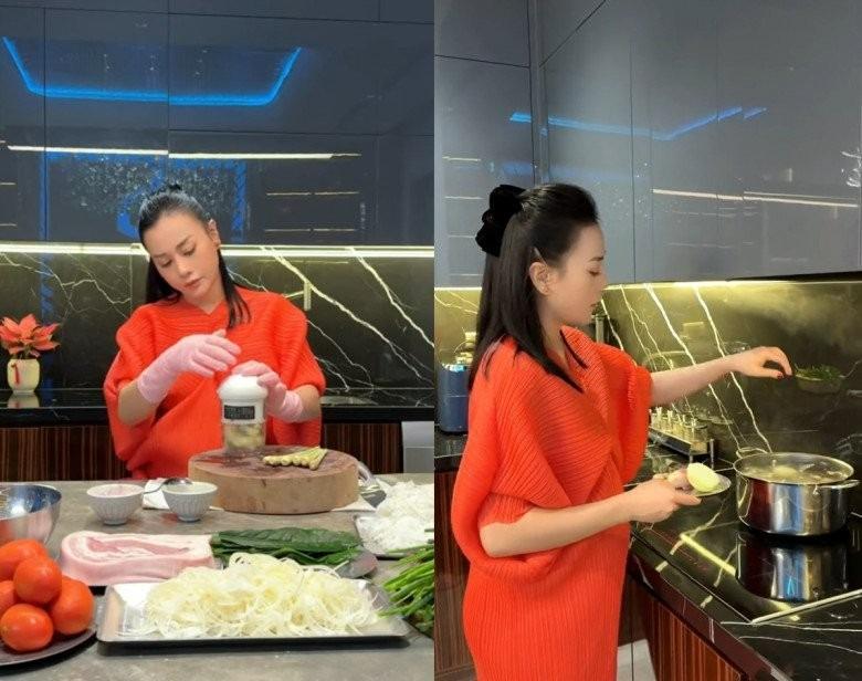 Shark Bình tan làm vào bếp phụ vợ bầu, Phương Oanh trổ tài món mới ngày lạnh, cách làm đơn giản-1